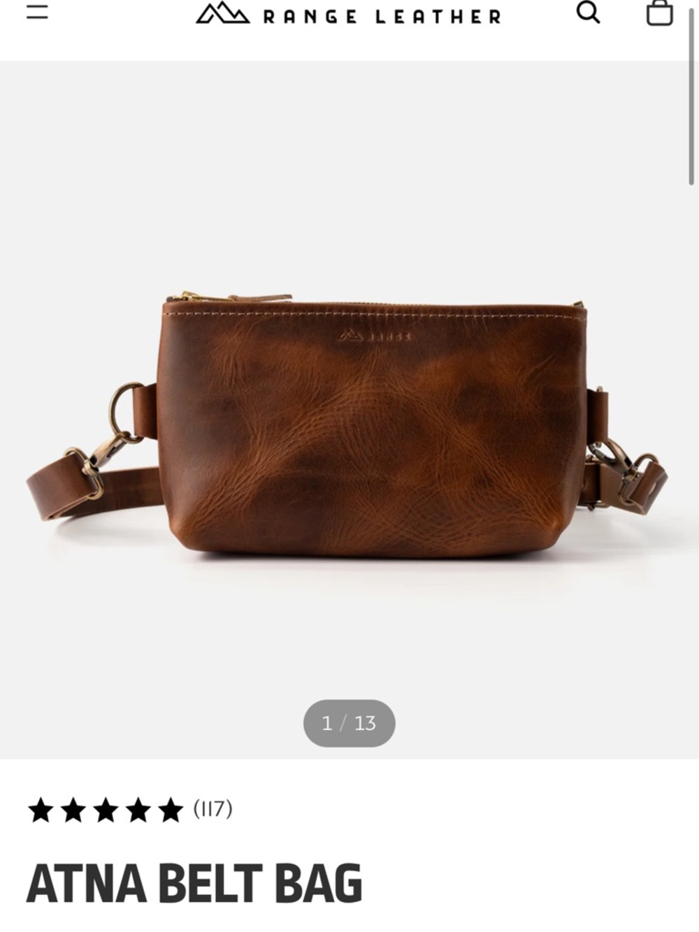 Range Leather Atna belt bag - Picture 2 of 4